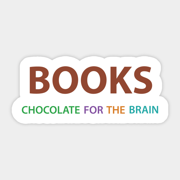 Books: chocolate for the brain. Sticker by b34poison